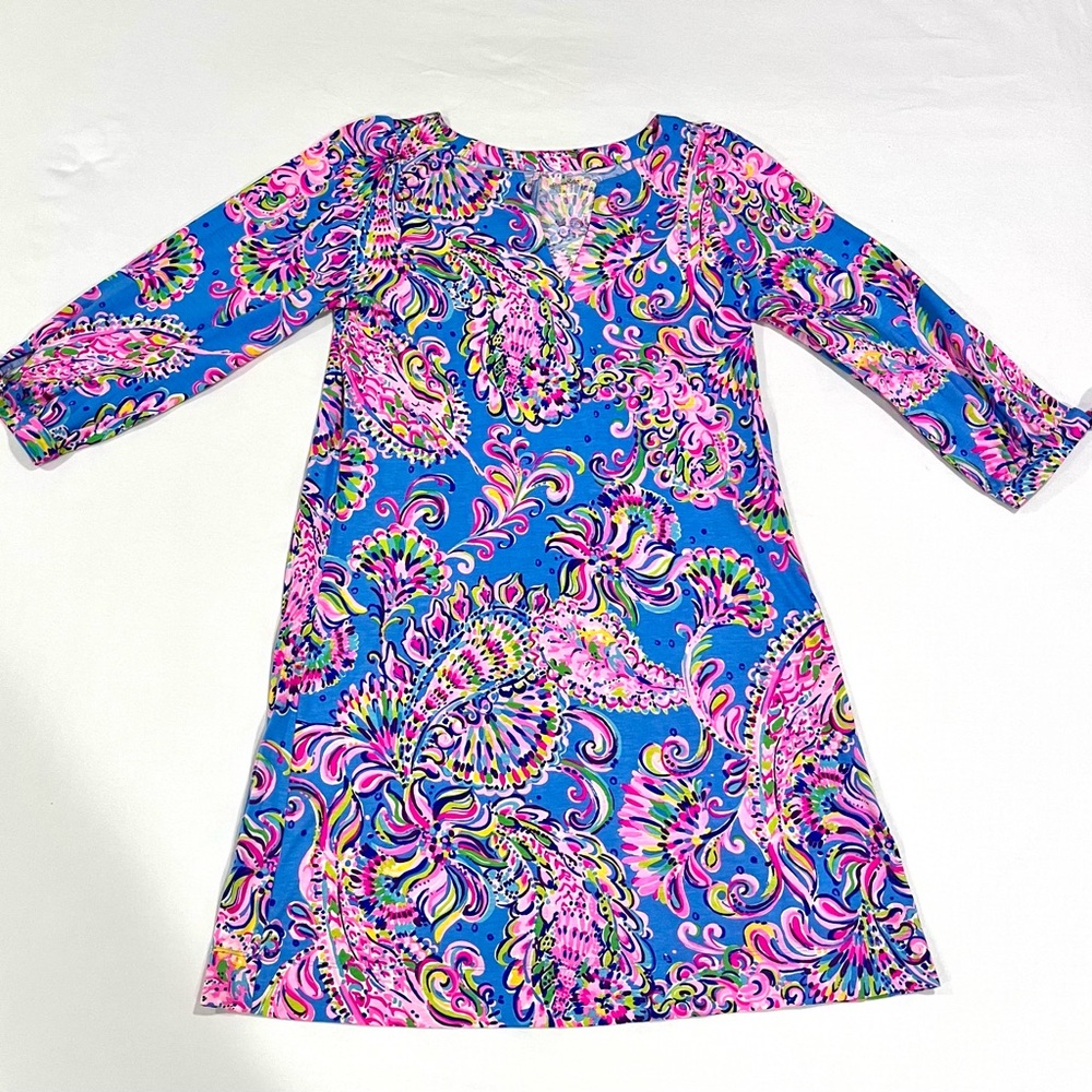 Lily Pulitzer Easley T-Shirt knit shift dress with 3/4 sleeves
